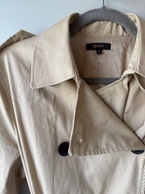 Quince Beige comfort Stretch Trench Coat current item NWOT size M medium